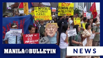 Filipino activists stage protest over US airstrikes in Iran