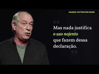 Ciro tenta explicar fala machista sobre Patrícia Pillar