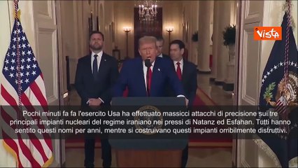 Attacco Usa a Iran, Trump: "Adesso il bullo del Medio Oriente deve fare la pace"