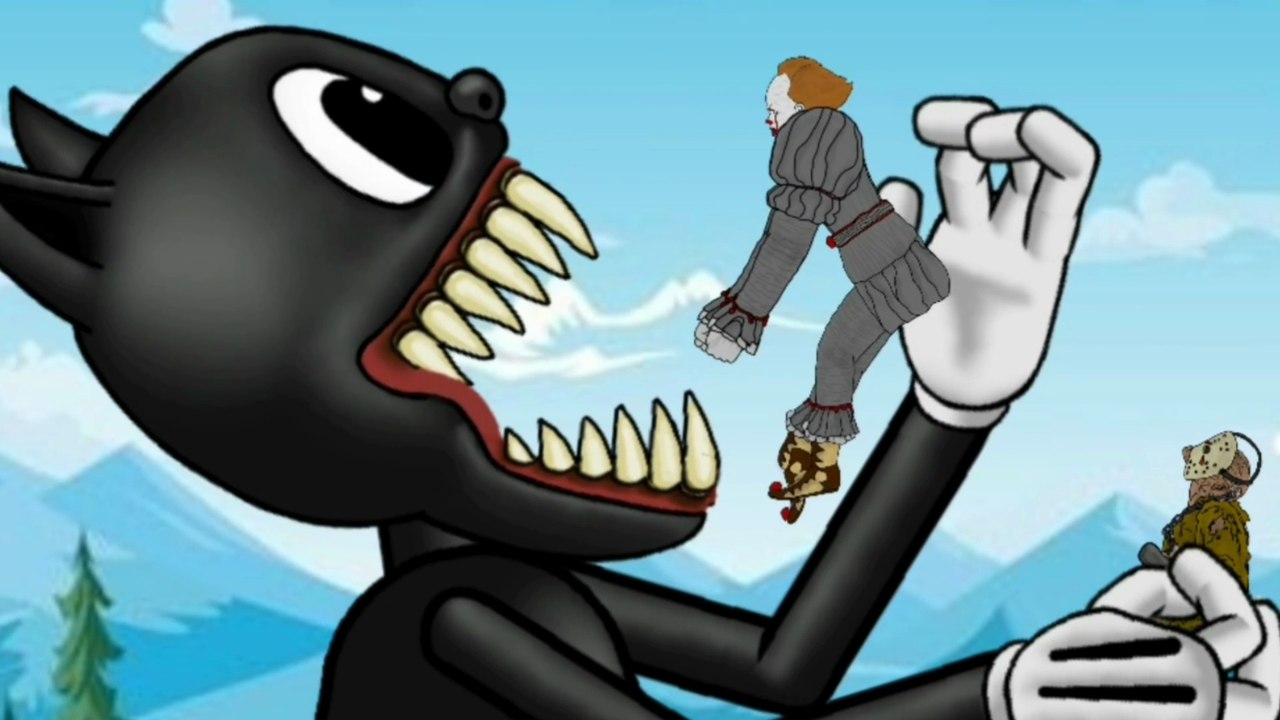 Cartoon Cat vs Jason Voorhees, Freddy, Jeff, Ghost, Pennywise, Michael, Chucky