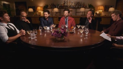 Adam Scott, Cooper Koch, Diego Luna, Eddie Redmayne, Jeffrey Wright and Walton Goggins at the THR Drama Actor Roundtable | Off Script With The Hollywood Reporter