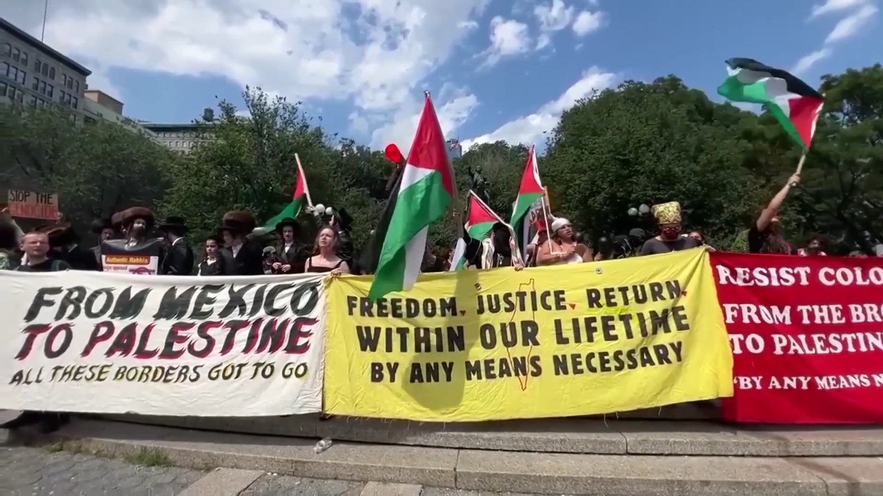 ‘We’re Done With War’: Pro-Palestinian Protesters Rally for Peace in New York