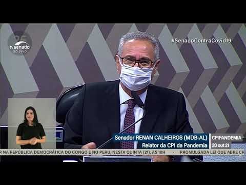 Renan diz que pelo menos 120 mil vidas poderiam ter sido salvas durante a pandemia