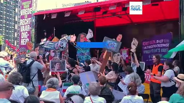 Hundreds take to the streets of the Hague in demonstration against NATO days before major summit