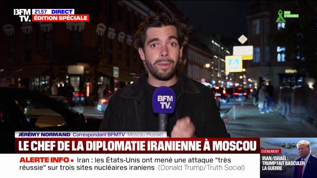 Frappes américaines en Iran: le ministre iranien des Affaires étrangères est arrivé à Moscou en vue de rencontrer Vladimir Poutine ce lundi