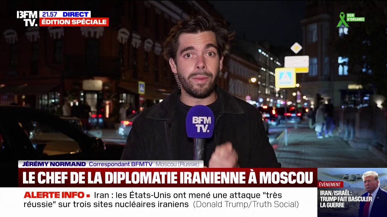 Frappes américaines en Iran: le ministre iranien des Affaires étrangères est arrivé à Moscou en vue de rencontrer Vladimir Poutine ce lundi