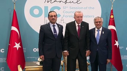 Erdoğan, Pakistan Kara Kuvvetleri Komutanı Münir ile Başbakan Yardımcısı İshak Dar’ı kabul etti