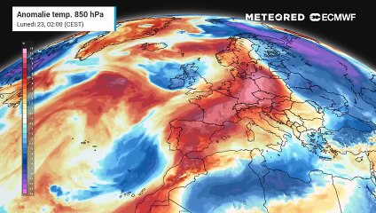 Aria molto calda in arrivo sull'Italia