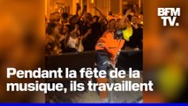 Fête de la musique: des ouvriers travaillant de nuit ont été applaudis par la foule