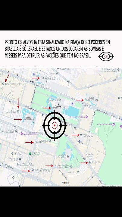Praça dos 3 Poderes em Brasilia