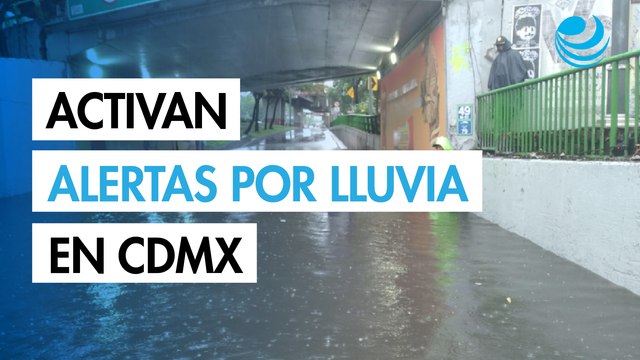 Activan alertas Roja, Naranja y Amarilla por intensas lluvias en CDMX
