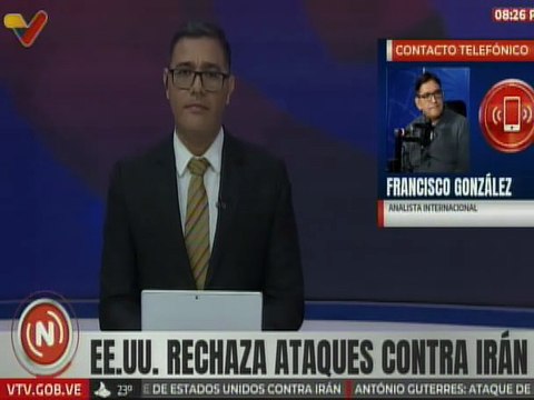 Analista González: Cada vez que Irán se sienta a dialogar es atacado por Israel o Estados Unidos