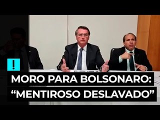 Em live, Bolsonaro chama Moro de 'mentiroso deslavado'