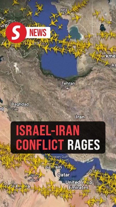 Flight data shows airlines avoiding Middle East air space