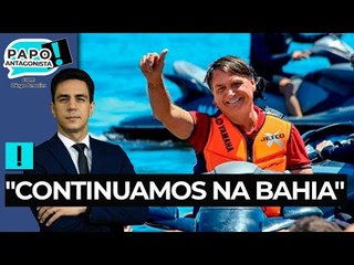Em Santa Catarina, Bolsonaro diz: "Continuamos na Bahia"