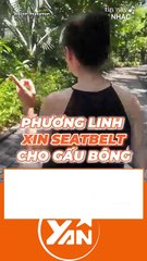 Phương Linh đi máy bay xin hẳn thắt lưng riêng cho gấu bông