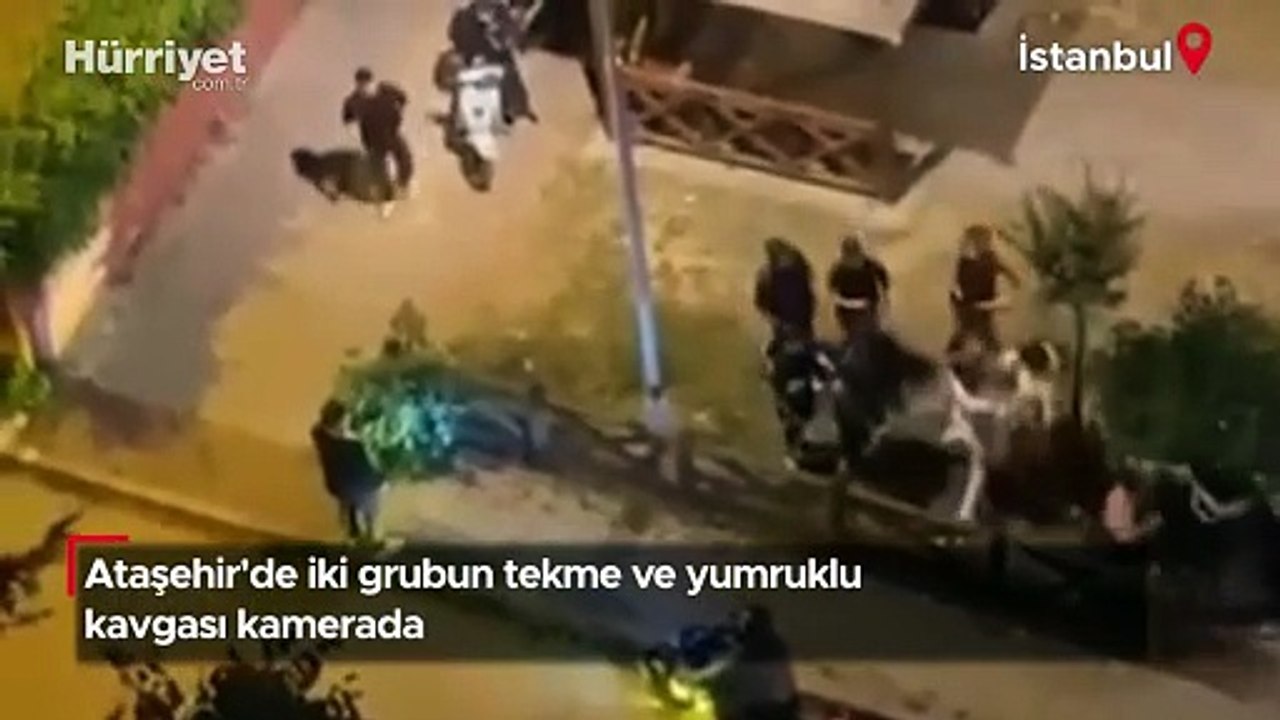 Ataşehir'de iki grup arasında tekme ve yumruklu kavga!