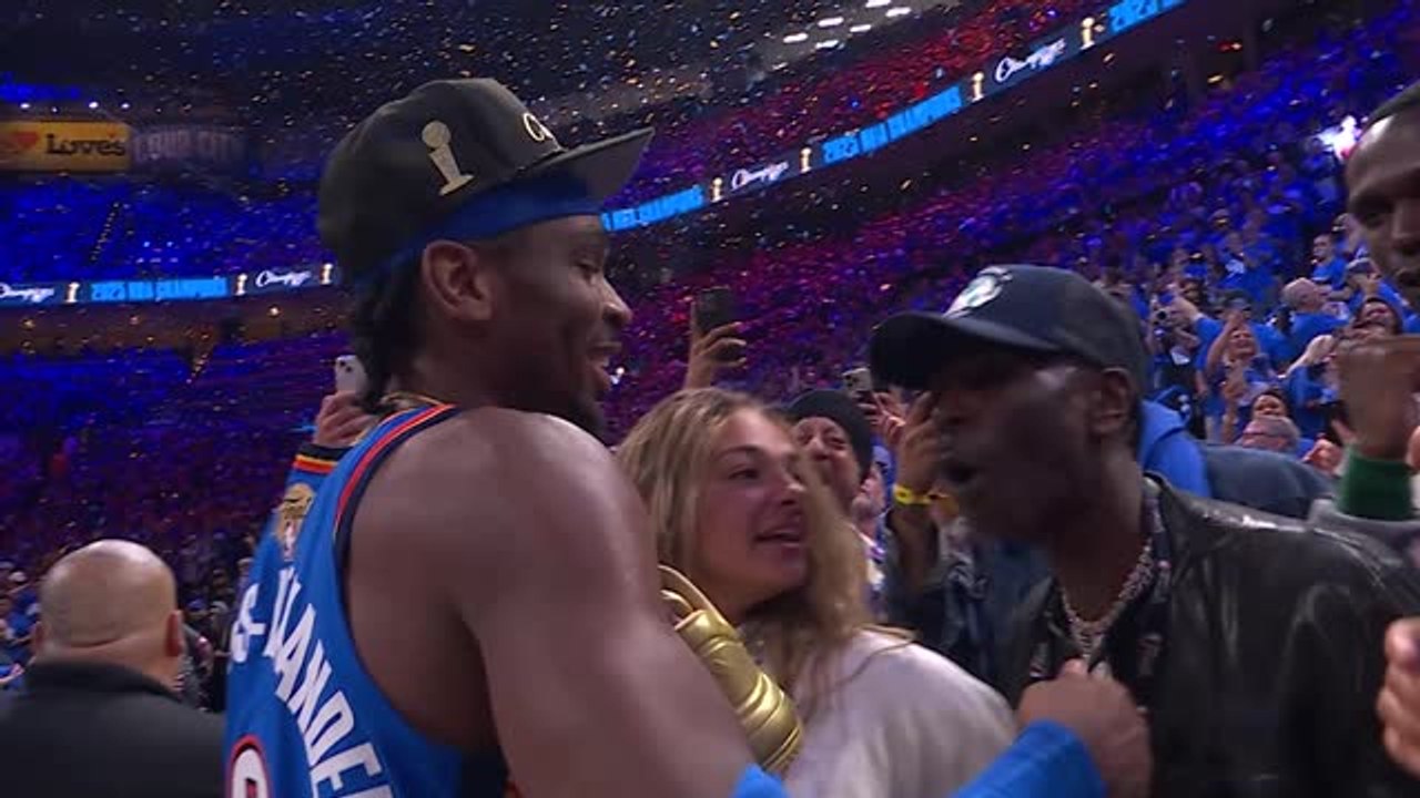 The moment OKC were crowned NBA champions