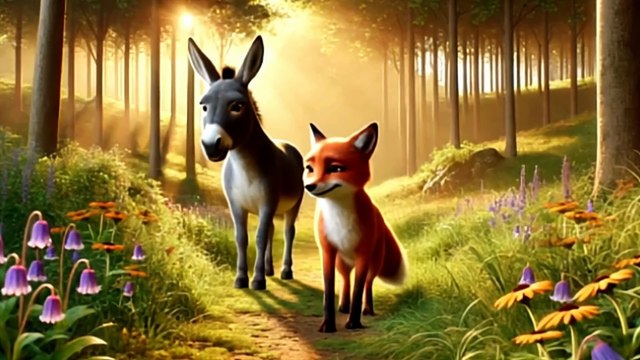 Der Löwe, der schlaue Fuchs und der törichte Esel – Eine Panchatantra-Fabel über Gier und List
