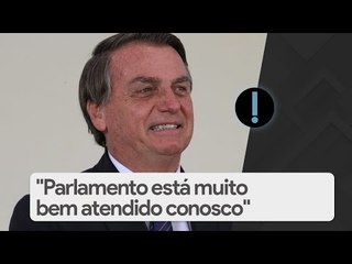 Bolsonaro cita emendas do relator e diz que "Parlamento está muito bem atendido conosco"
