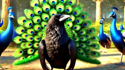 Die Krähe und der Pfau – Eine Panchatantra-Fabel über Neid und Selbstannahme