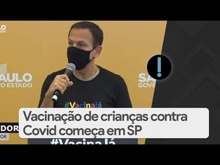 Vacinação de crianças contra Covid começa em SP