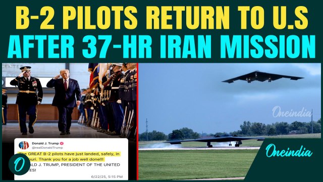 First Footage: U.S B-2 Bombers Land After Deadly Iran Mission | Trump Calls it 'Monumental Success'