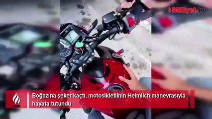 Boğazına şeker kaçtı, Heimlich manevrasıyla hayata tutundu