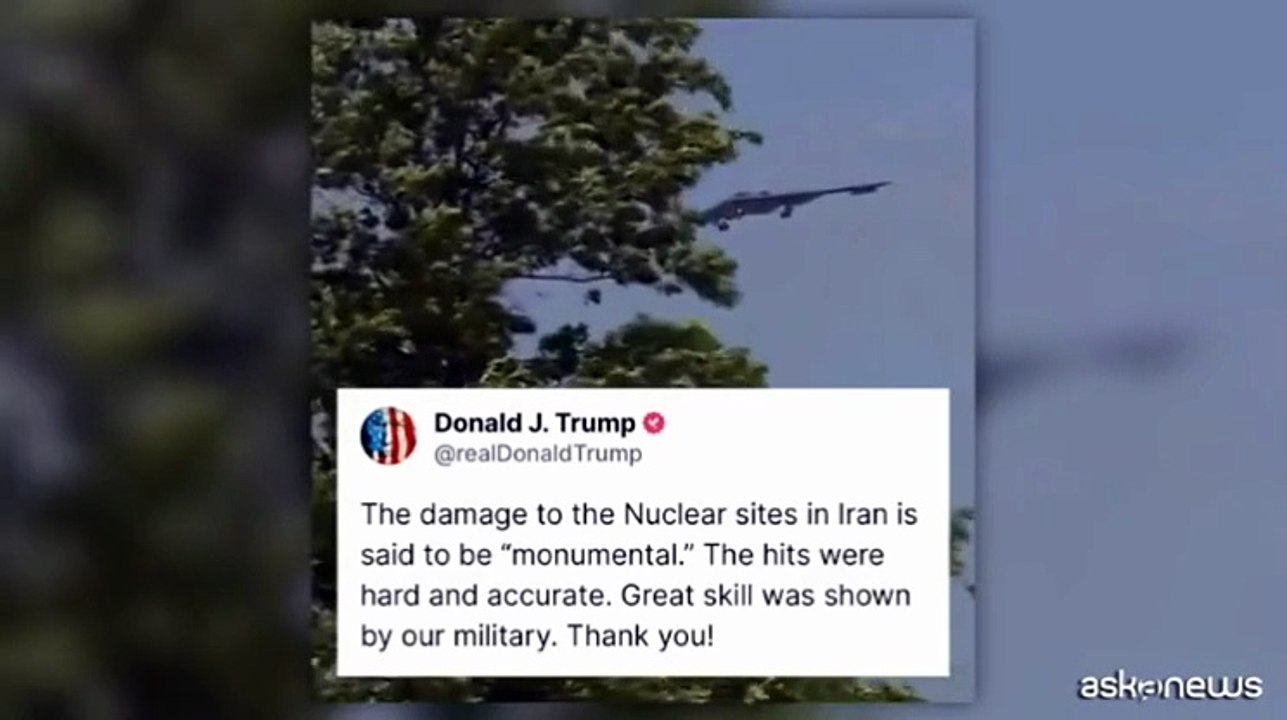 Trump: danni monumentali ai siti nucleari dell'Iran