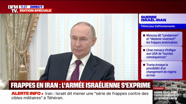 Frappes américaines sur l'Iran: Vladimir Poutine reçoit le chef de la diplomatie iranienne au Kremlin