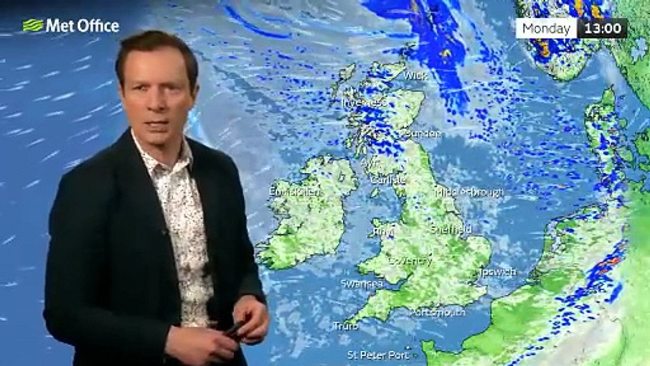 Met Office Monday afternoon weather forecast 23...