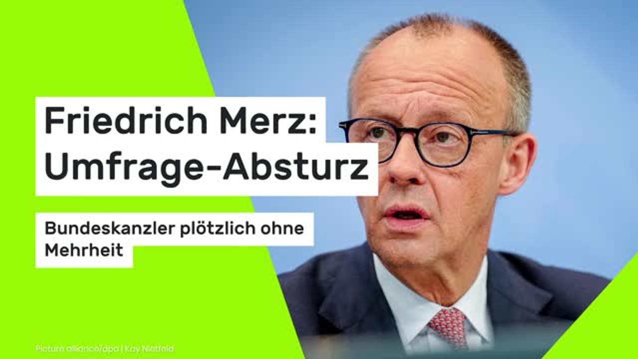 Friedrich Merz: Umfrage-Absturz: Bundeskanzler plötzlich ohne Mehrheit