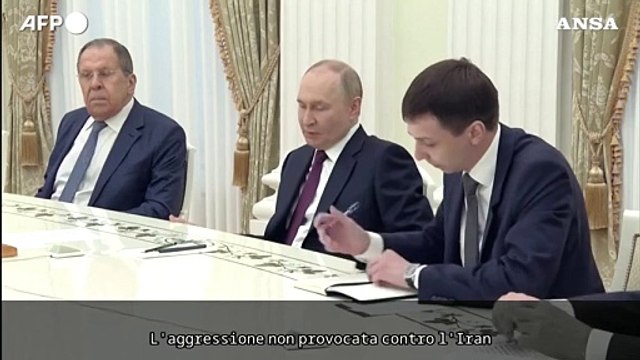 Putin condanna gli attacchi contro l'Iran: Aggressione immotivata