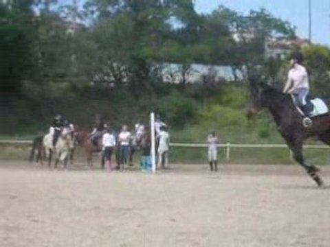 Parcourt de saut d'obstacles