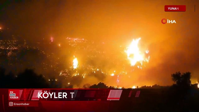 Yunanistan’ın Sakız Adası’nda orman yangını
