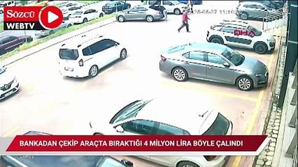 Bankadan çekip araçta bıraktığı 4 milyon lira böyle çalındı