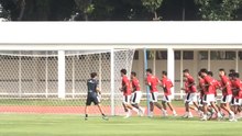 Skuad Timnas U-23 gelar latihan di Stadion Madya jelang laga Piala AFF
