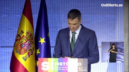 Sánchez, sobre la aprobación del matrimonio igualitario hace 20 años: "En aquel momento nos habrían llamado 'wokes' si existiera ese término