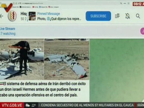 Sistema de defensa aérea de Irán derriba con éxito un dron tipo Hermes del régimen sionista israelí