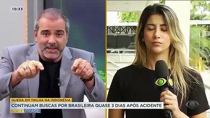 Guias fazem trilha em busca de brasileira desaparecida em vulcão na Indonésia