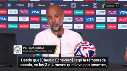 Guardiola sobre el golazo de Echeverri
