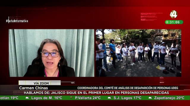 Carmen Chinas habla sobre Jalisco sigue en el primer lugar en personas desaparecidas