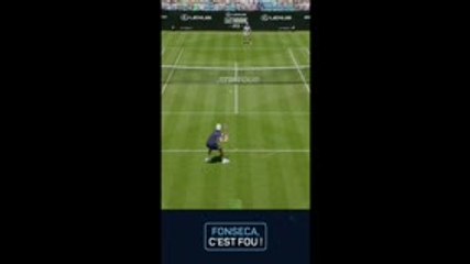 Eastbourne - "Air smash" à cause du soleil & tweener, la nouvelle dinguerie de Fonseca !