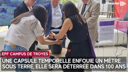 Une capsule temporelle enfouie un mètre sous terre, elle sera déterrée dans 100 ans