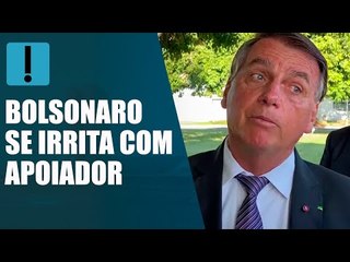 Bolsonaro se irrita com apoiador após pergunta sobre Zé Trovão