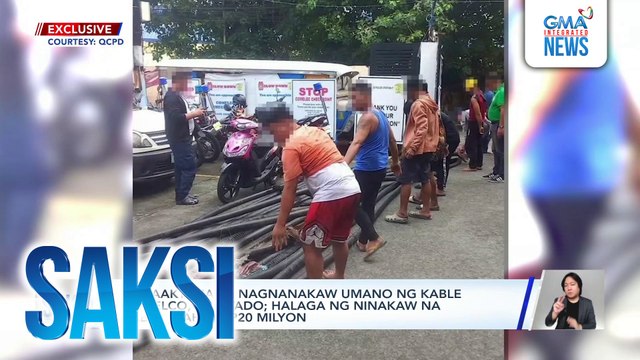 14 naaktuhang nagnanakaw umano ng kable ng telco, arestado; halaga ng ninakaw na kable, mahigit P20M | Saksi