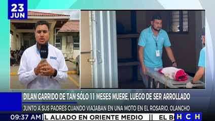 Bebé de 11 meses muere en accidente de motocicleta en El Rosario, Olancho