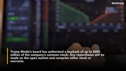 Trump Media Shares Move Higher After Board Approves $400 Million Buyback