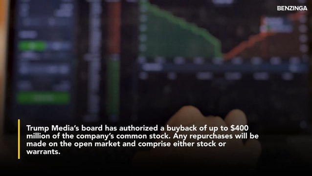 Trump Media Shares Move Higher After Board Approves $400 Million Buyback