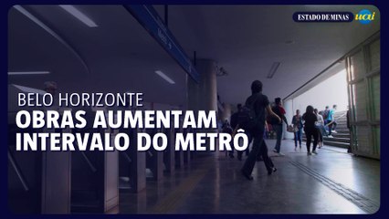 Obras alteram intervalo do metrô de BH